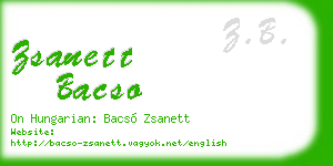 zsanett bacso business card