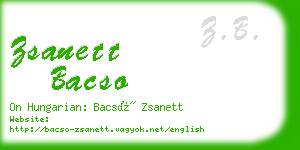 zsanett bacso business card